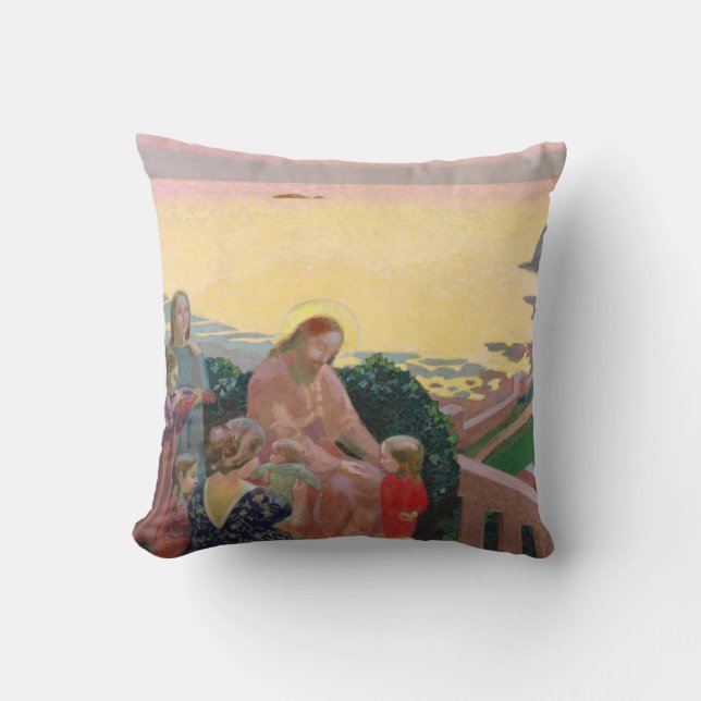 Christ with the Children, 1910 Cushion (Front)