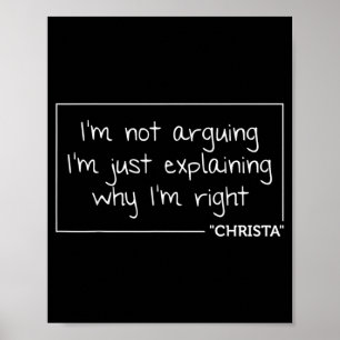 Christa Quote Personalised Name Funny Birthday Poster