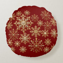 Christams Gold and Red Snowflake