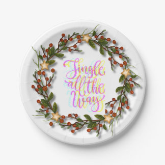 christams wreath jingle the bells paper plates