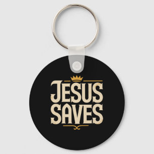 Christan Jesus Saves Premium Key Ring