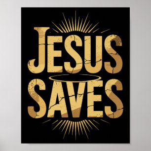 Christan Jesus Saves Premium Poster
