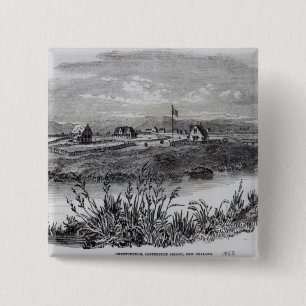 Christchurch, Canterbury Colony, New Zealand 15 Cm Square Badge