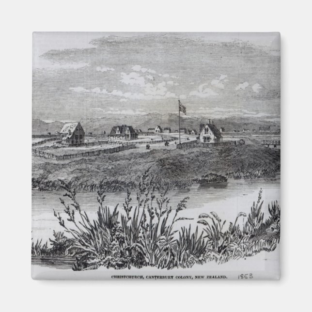 Christchurch, Canterbury Colony, New Zealand Magnet (Front)