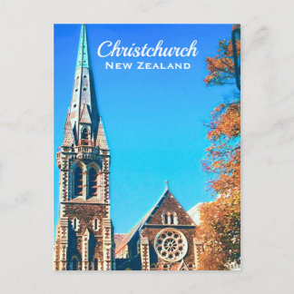 Christchurch Cathedral New Zealand travel Postcard