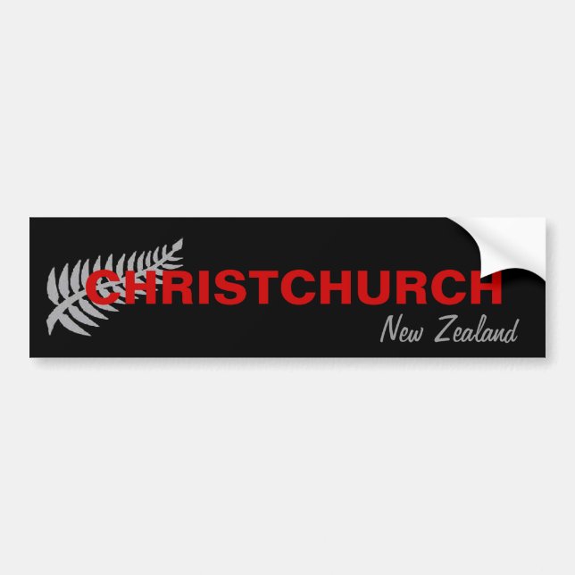 CHRISTCHURCH, NEW ZEALAND BUMPER STICKER (Front)