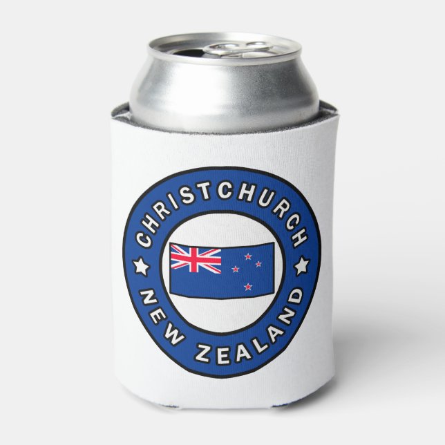 Christchurch New Zealand Can Cooler (Can Front)