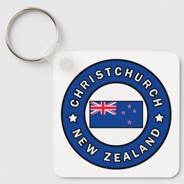 Christchurch New Zealand Key Ring (Front)