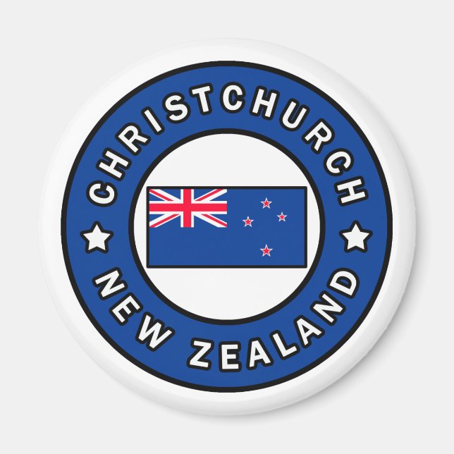 Christchurch New Zealand Magnet (Front)