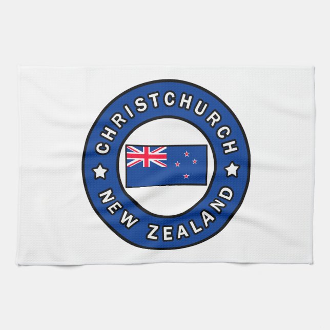 Christchurch New Zealand Tea Towel (Horizontal)