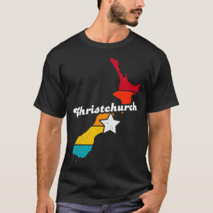 Christchurch New Zealand Vintage Distressed Souven T-Shirt