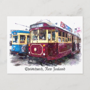 Christchurch Tram Postcard