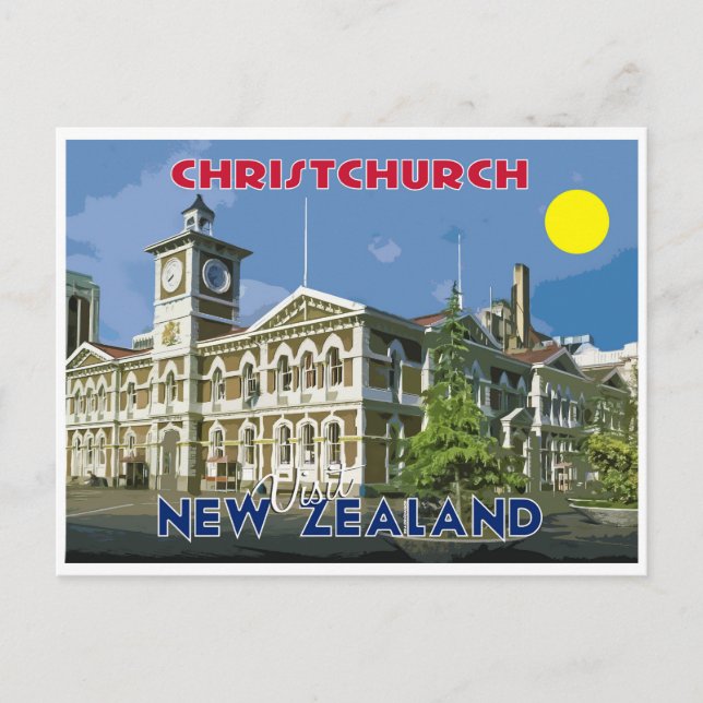Christchurch, Visit New Zealand Postcard (Front)