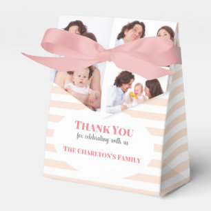 Christening 3 Sections Custom Photo Rainbow Favour Box