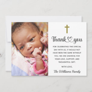 Christening Baptism Communion Christian Religious Thank You Card