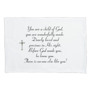 Christening, baptism, communion gift, godchild,  pillowcase