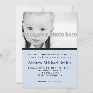 Christening/Baptism/Dedication Photo Invitation