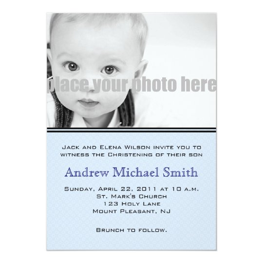 Christening/Baptism/Dedication Photo Invitation