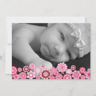 Christening Baptism Girls Photo Invitation Card