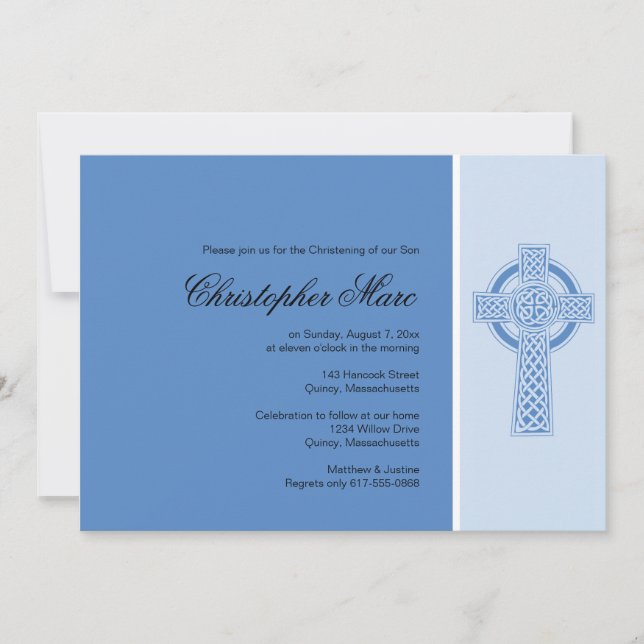Christening / Baptism Invitation - Personalise (Front)
