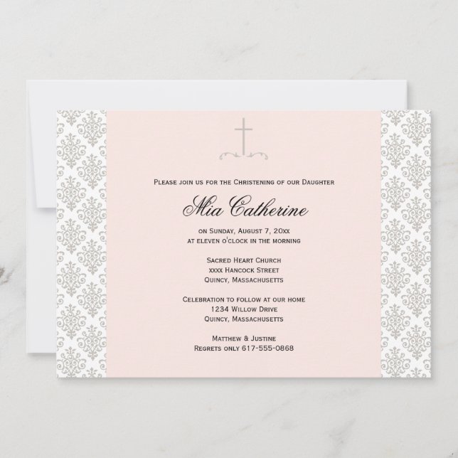 Christening / Baptism Invitation - Personalise (Front)