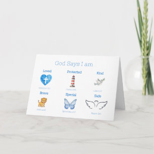 Christening Bible Verse Card 