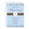 Christening Blue Stripe Invitation - Boy