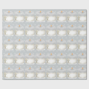 Christening Candles Wrapping Paper