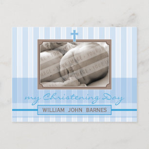 CHRISTENING INVITATION :: stylish stripe 1