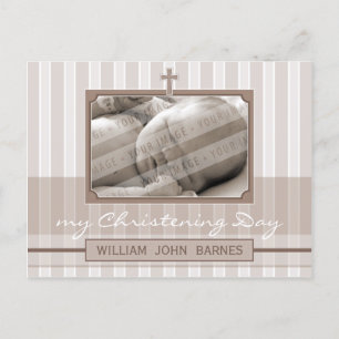 CHRISTENING INVITATION :: stylish stripe 2