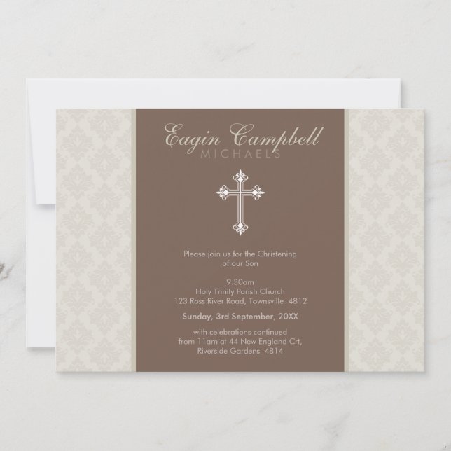 CHRISTENING INVITES :: oh so beautiful 1L (Front)