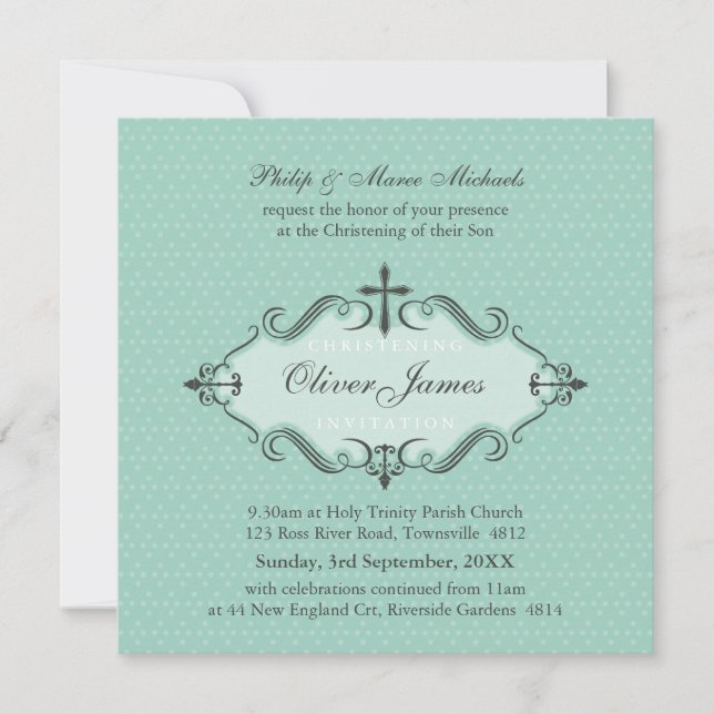 CHRISTENING INVITES :: viva 2SQ (Front)