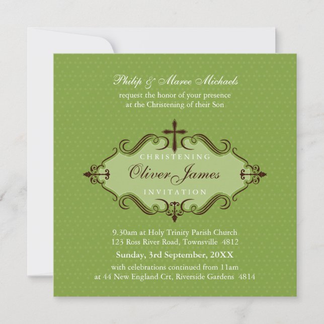 CHRISTENING INVITES :: viva 9SQ (Front)