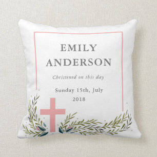 Christening Keepsake Throw Pillows