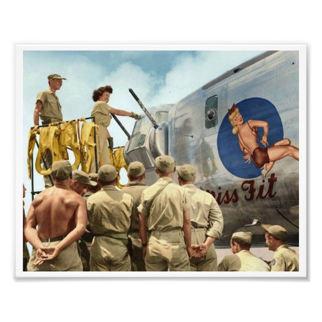 Christening 'Miss-Fit' Photo Print (Front)