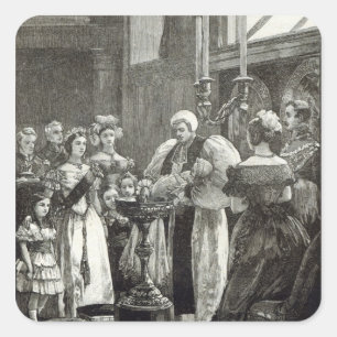 Christening of the Princess Louise Square Sticker