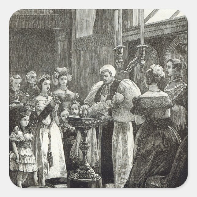 Christening of the Princess Louise Square Sticker (Front)