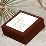 Christening or Baptism Keepsake Box<br><div class="desc">This christening or baptism keepsake box features a cross with a dove on a white background.  The words "Blessed by God" appear to the right of the cross.  The child's name may be personalised and the date of the christening.  A lovely keepsake gift for a christening.  Copyright Kathy Henis</div>