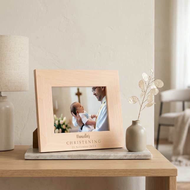 Christening Photo Custom Keepsake Etched Frames (Creator Uploaded)