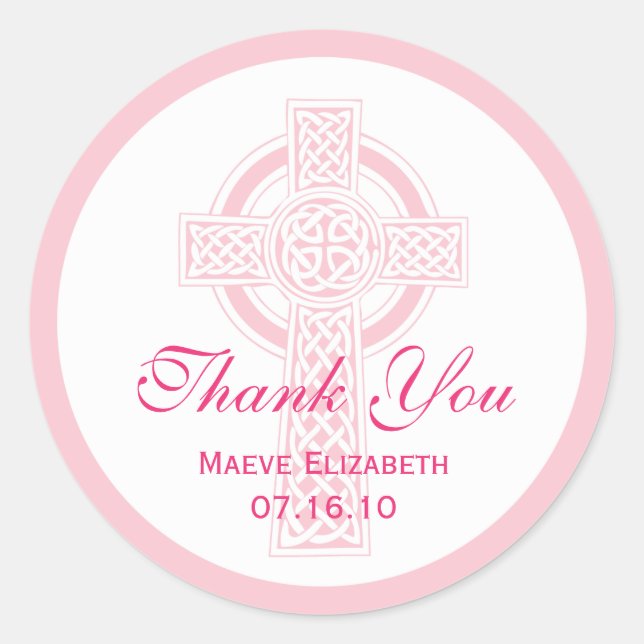 Christening, Shower or First Communion Sticker (Front)