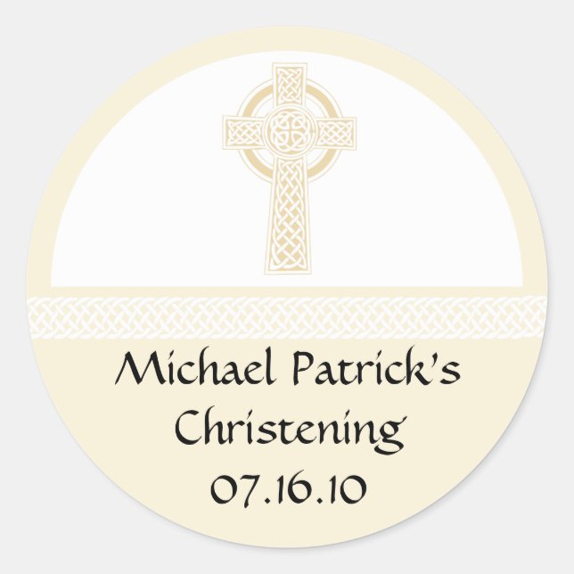 Christening, Shower or First Communion Sticker (Front)