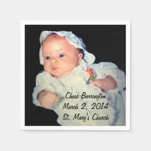 Christening the Baby Special Photo Napkin