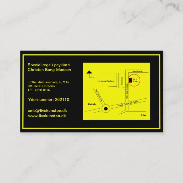 Christen's Business Card. Card (Front)