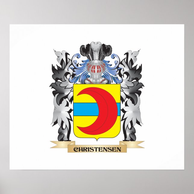 Christensen Coat of Arms - Family Crest Poster (Front)