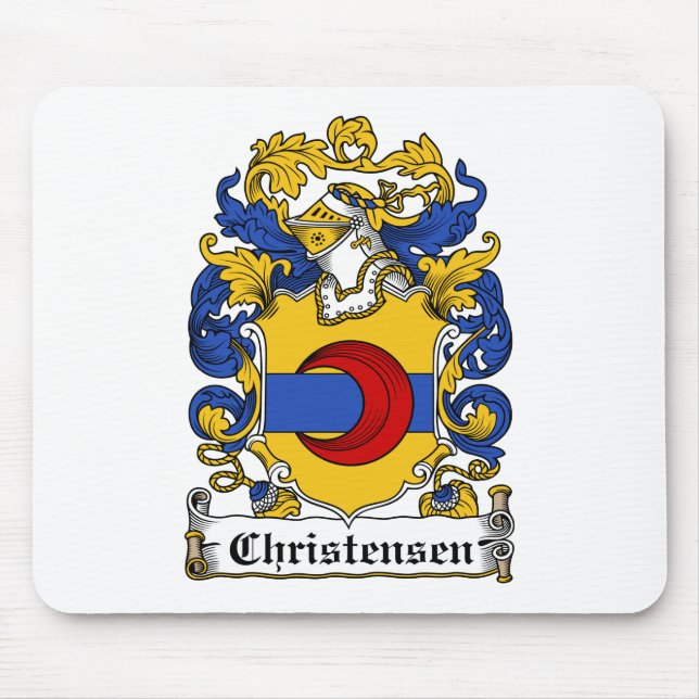 Christensen Family Crest Mouse Mat (Front)