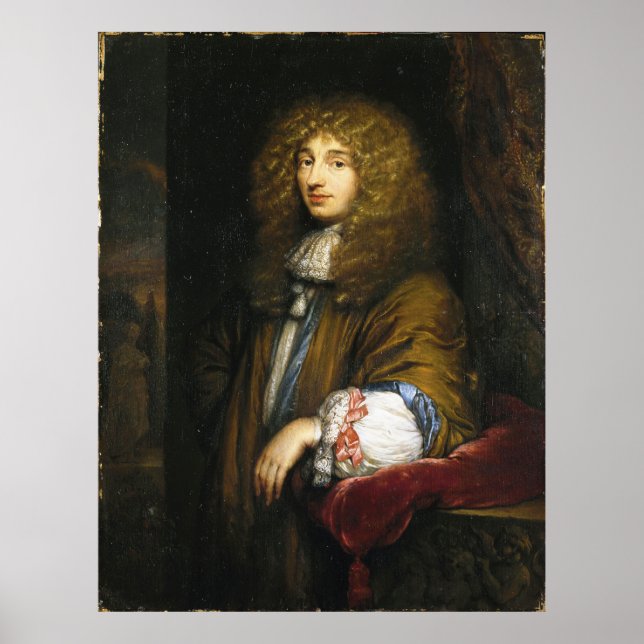 Christiaan Huygens Portrait by Bernard Vaillant Poster (Front)