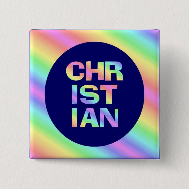 Christian 15 Cm Square Badge (Front)