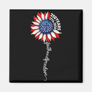 Christian 250 Years Faith Dom 4th July 250 Magnet