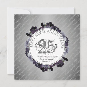 Christian   25th SILVER Wedding Anniversary Card