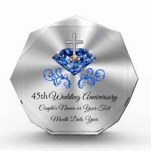 Christian 45th Wedding Anniversary Gifts Customise